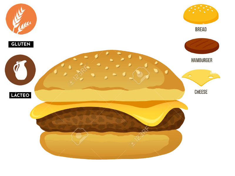 burger simple con queso